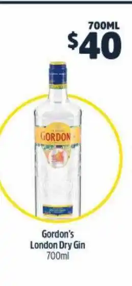 BWS Gordon's London Dry Gin offer