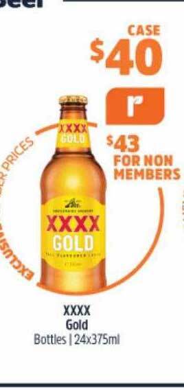 BWS Xxxx Gold offer
