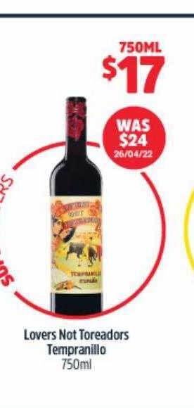 Lovers Not Toreadors Tempranillo