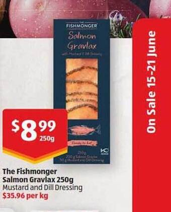 ALDI The Fishmonger Salmon Gravlax offer