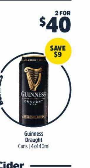 BWS Guinness Draught offer