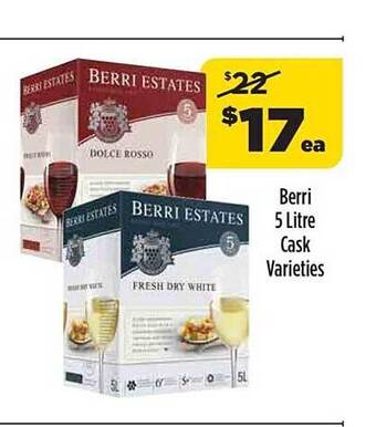 Liquorland Berri 5 Litre Cask offer