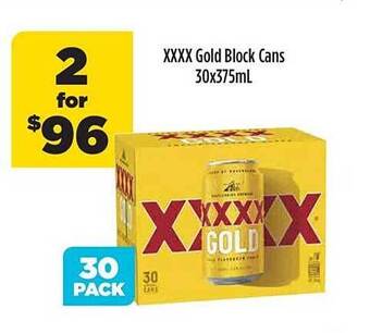 Liquorland Xxxx Gold Block Cans offer