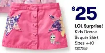BIG W LOL Surprise! Sequin Skirt 1307569 offer