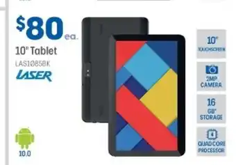 Officeworks LASER - 10" Tablet - LAS1085BK offer