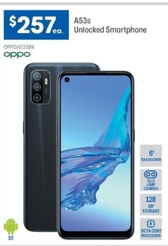Officeworks Oppo - A53s Unlocked Smartphone offer