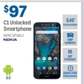 Officeworks Nokia - C1 Unlocked Smartphone offer