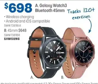 Officeworks SAMSUNG - A. Galaxy Watch3 Bluetooth 45mm offer