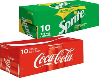IGA Coca-Cola, Fanta, Sprite Or Lift 10x375mL Selected Varieties offer