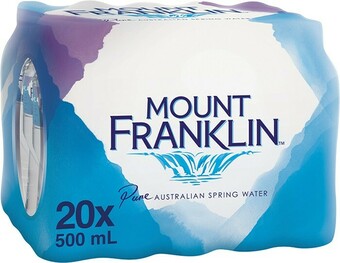 IGA Mount Franklin Still Water 20x500mL offer