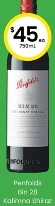 The Bottle O Penfolds Bin 28 Kalimna Shiraz 750ml offer