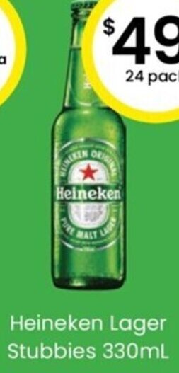 Heineken Lager Stubbies 330ml