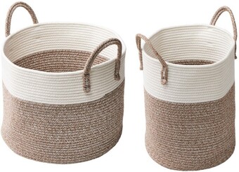 Coles Deca Home Cotton Rope Storage Baskets 2 Pack offer