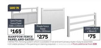 Stratco Hampton Fence Panel And Gates offer