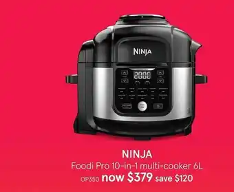 Myer Ninja Foodi Pro 10-in-1 Multi-cooker 6l offer