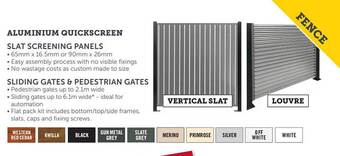 Stratco Aluminium Quickscreen offer