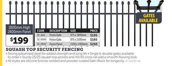 Stratco Squash Top Security Fencing offer