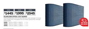 Stratco Slimline Steel Cgi Tanks offer