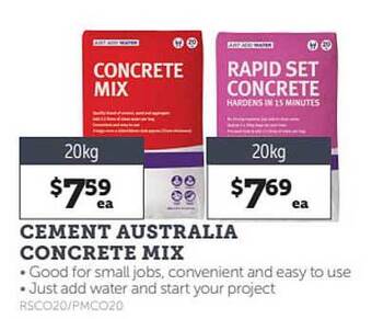 Stratco Cement Australia Concrete Mix offer