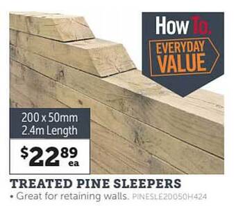Stratco Treated Pine Sleepers offer