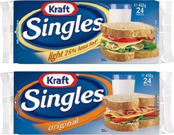 IGA Kraft Original or Light Singles 432g offer