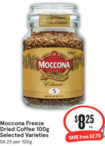 IGA Moccona Freeze Dried Coffee 100g Selected Varieties offer