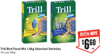 Trill Bird Food MIx 1.8kg Selected Varieties