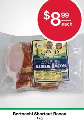 Australian Butchers Store Bertocchi Shortcut Bacon 1kg offer