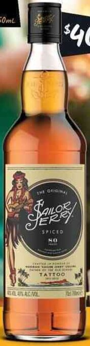Cellarbrations Sailor Jerry Spiced Rum 700ml offer