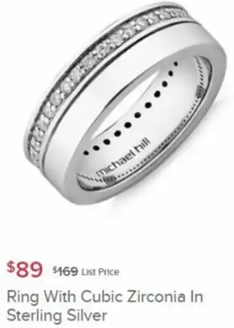 Michael Hill Ring With Cubic Zirconia In Sterling Silver offer