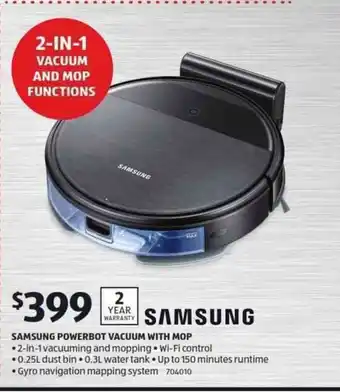 ALDI SAMSUNG - Powerbot Vacuum with Mop offer