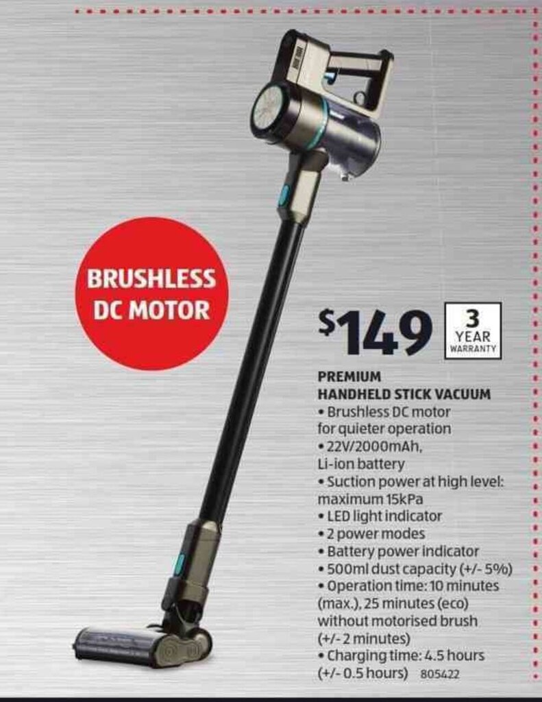 Premium Handheld Stick Vacuum offer at ALDI