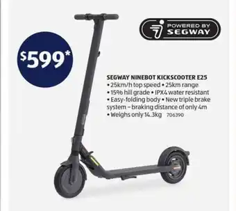 ALDI Segway Ninebot Kickscooter E25 offer