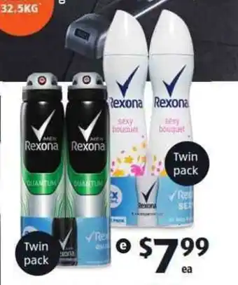 ALDI Rexona Anti-Perspirant Deodorant Spray 2x150g offer