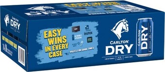 Coles Carlton Dry Cans 24x375mL offer