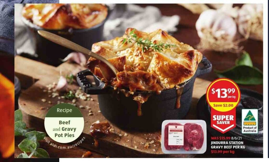 Jindurra Station Gravy Beef Per Kg offer at ALDI