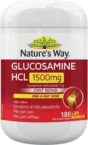 Coles Nature’s Way Glucosamine 1500mg Tablets 180 Pack + 20 Bonus Tablets offer