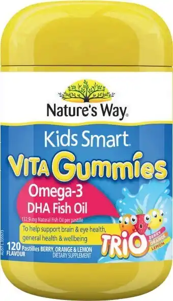 Coles Nature’s Way Kids Smart Vita Gummies Omega-3 120 Pack offer