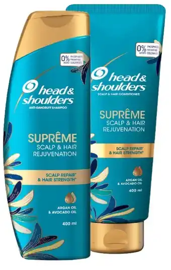 Coles Head & Shoulders Supreme Shampoo or Conditioner 400mL offer