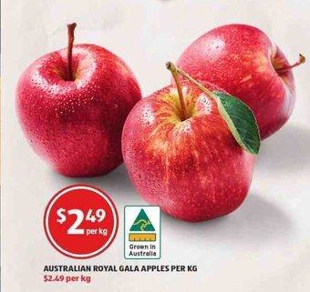 ALDI Australian Royal Gala Apples Per Kg offer