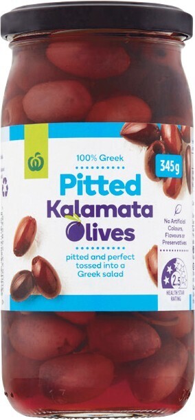 Woolworths Pitted Kalamata Olives 345g