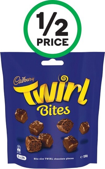 Woolworths Cadbury Choc Bites 110-135g offer