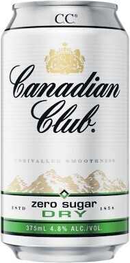 Woolworths Canadian Club & Dry Zero Cans 24x375ml offer