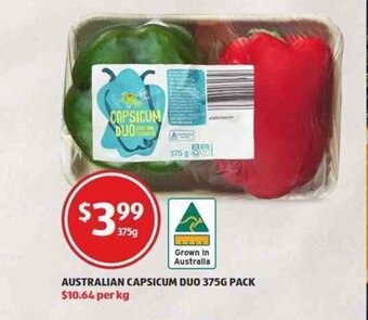ALDI Australian Capsicum Duo 375g Pack offer