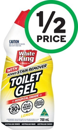 Woolworths White King Stain Remover Toilet Cleaner 700ml offer