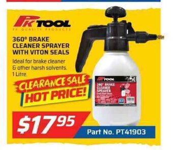 Pk Tool - 360° Brake Cleaner Sprayer with Viton Seals