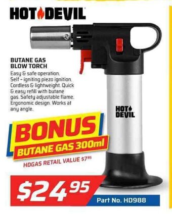 Hot Devil - Butane Gas Blow Torch