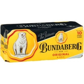 Coles Bundaberg UP & Cola Cans 10x375mL offer