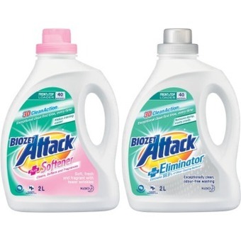 Coles Biozet Attack Plus Laundry Liquid 2 Litre or Powder 2kg offer