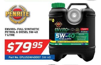 Auto One Penrite - Enviro+ Full Synthetic Petrol & Diesel 5W-40 7 Litre offer